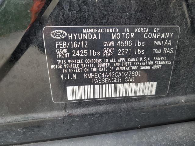 KMHEC4A42CA027801 | 2012 Hyundai sonata hybrid