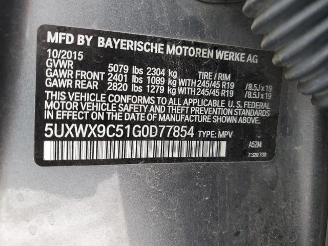 5UXWX9C51G0D77854 | 2016 BMW X3 XDRIVE2