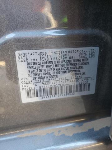 3N1AB7AP1KY450433 | 2019 NISSAN SENTRA S