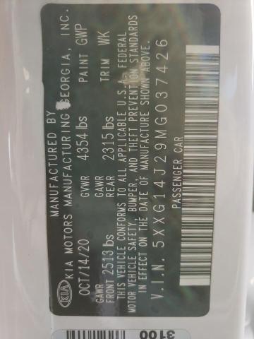 2021 KIA K5 LXS 5XXG14J29MG037426
