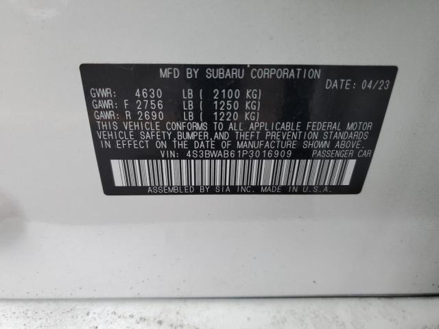 2023 SUBARU LEGACY 4S3BWAB61P3016909