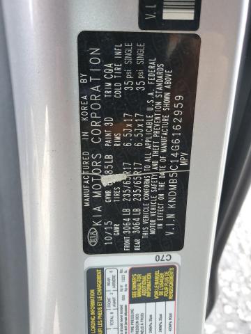 KNDMB5C14G6162959 | 2016 KIA SEDONA LX