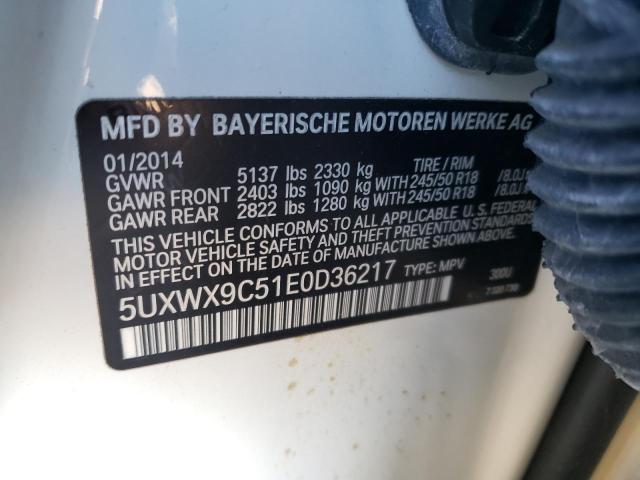 5UXWX9C51E0D36217 2014 BMW X3, photo no. 12