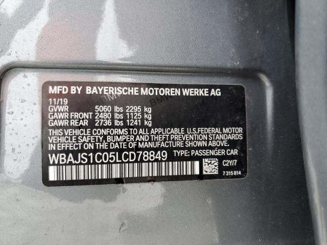 2020 BMW 540 I WBAJS1C05LCD78849