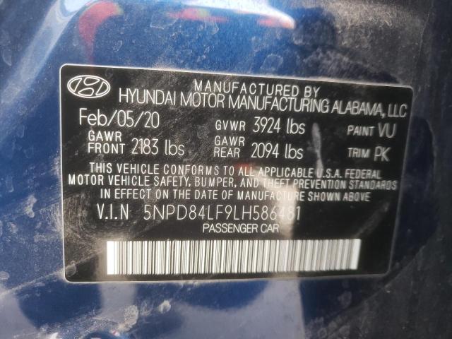 5NPD84LF9LH586481 | 2020 HYUNDAI ELANTRA SE