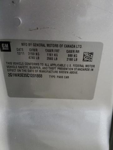 2012 Chevrolet Impala Ls VIN: 2G1WA5E35C1201868 Lot: 37665894