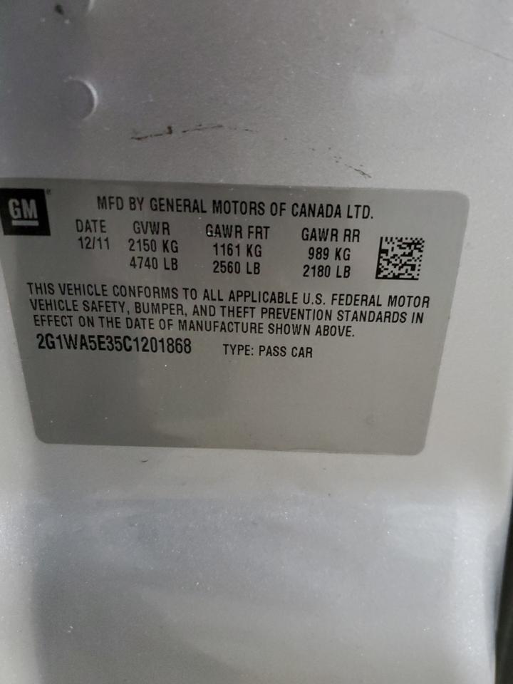 2G1WA5E35C1201868 2012 Chevrolet Impala Ls