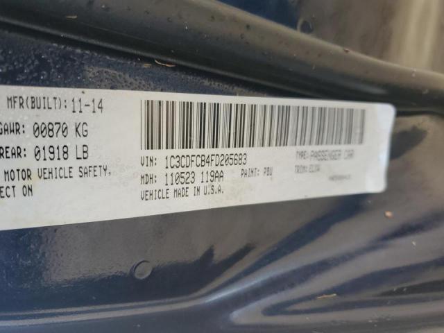 2015 DODGE DART LIMIT 1C3CDFCB4FD205683