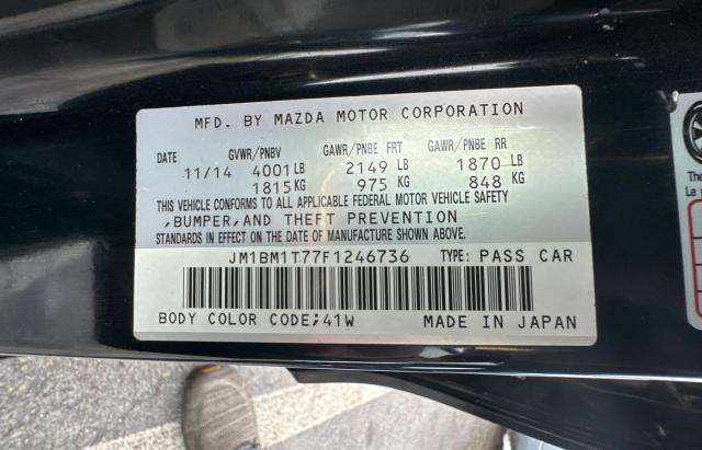 JM1BM1T77F1246736 | 2015 MAZDA 3 SV