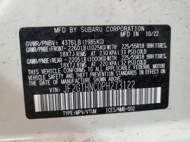 JF2GTHNC0PH273122 | 2023 SUBARU CROSSTREK