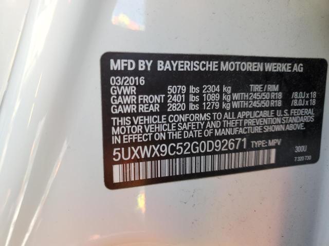 5UXWX9C52G0D92671 | 2016 BMW x3 xdrive28i