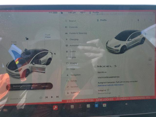 5YJ3E1EA4NF185720 | 2022 TESLA MODEL 3