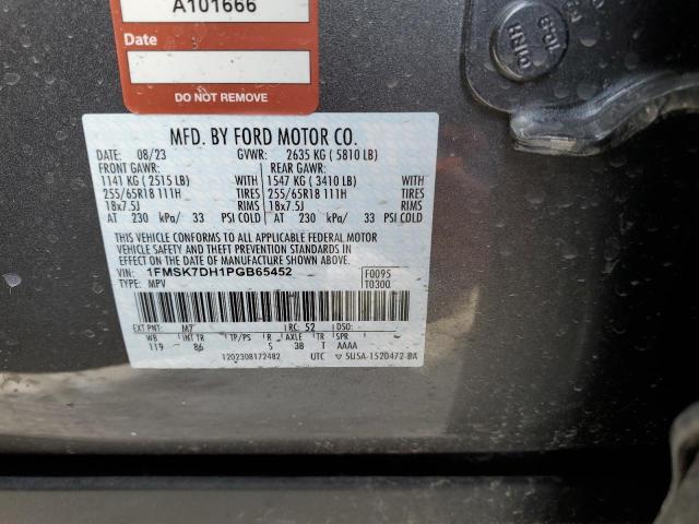 2023 Ford Explorer Xlt VIN: 1FMSK7DH1PGB65452 Lot: 38434744