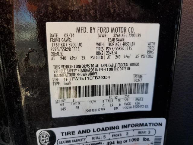 1FTFW1ET1EFB29354 | 2014 FORD F150 SUPER