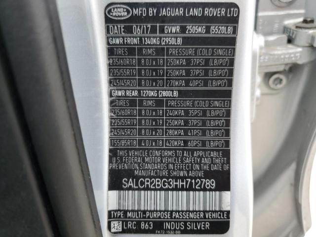 2017 LAND ROVER DISCOVERY SALCR2BG3HH712789
