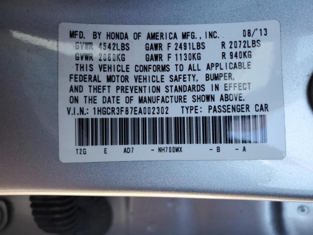 1HGCR3F87EA002302 | 2014 HONDA ACCORD EXL