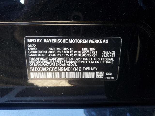 VIN 5UXCW2C05N9M01046 2022 BMW X7, Xdrive40I no.13