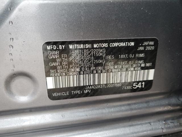 JA4AD2A37LJ001880 | 2020 MITSUBISHI OUTLANDER