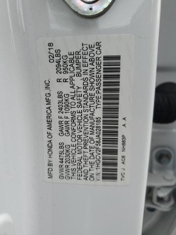 2018 HONDA ACCORD EXL - 1HGCV2F58JA028185