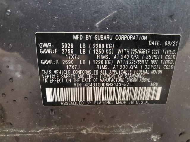 4S4BTGUD6N3143557 Subaru Outback Wi  13