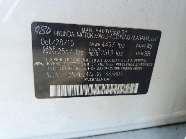 5NPE24AF3GH333803 | 2016 HYUNDAI SONATA SE