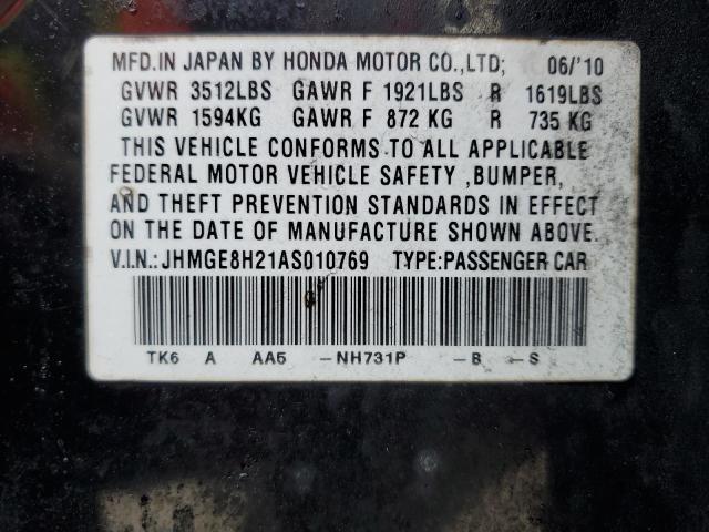 JHMGE8H21AS010769 2010 Honda Fit