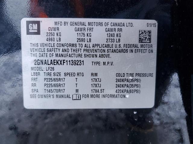 2015 CHEVROLET EQUINOX LS 2GNALAEKXF1139231