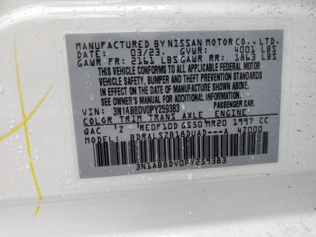 3N1AB8DV0PY259383 | 2023 NISSAN SENTRA SR