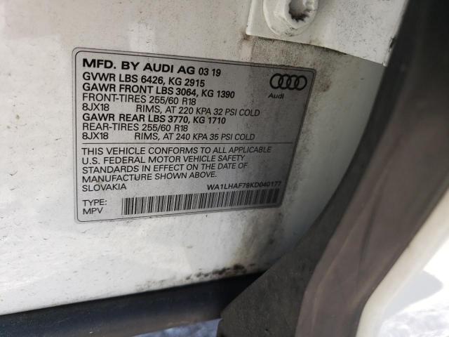 VIN WA1LHAF79KD040177 2019 Audi Q7, Premium Plus no.13