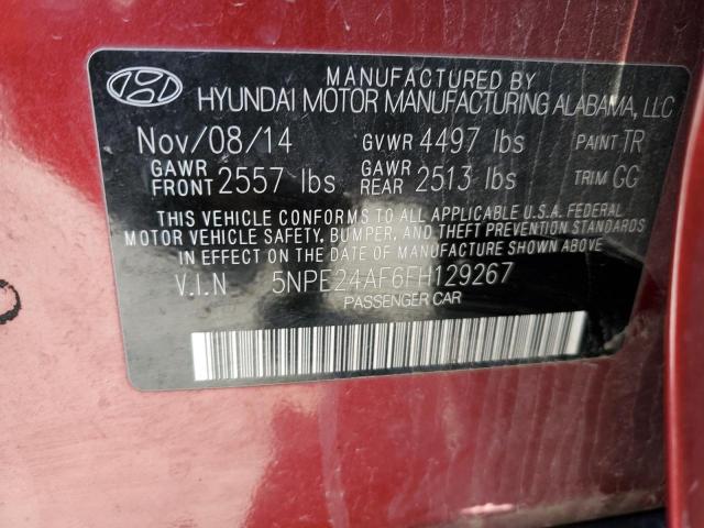 2015 HYUNDAI SONATA SE 5NPE24AF6FH129267