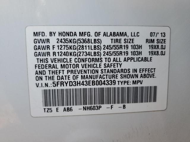 5FRYD3H43EB004339 | 2014 ACURA MDX TECHNO