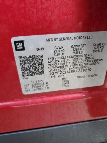 2019 CADILLAC XT4 PREMIU 1GYFZCR48KF229270
