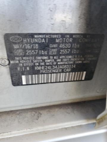 KMHE24L34JA083114 | 2018 HYUNDAI SONATA HYB