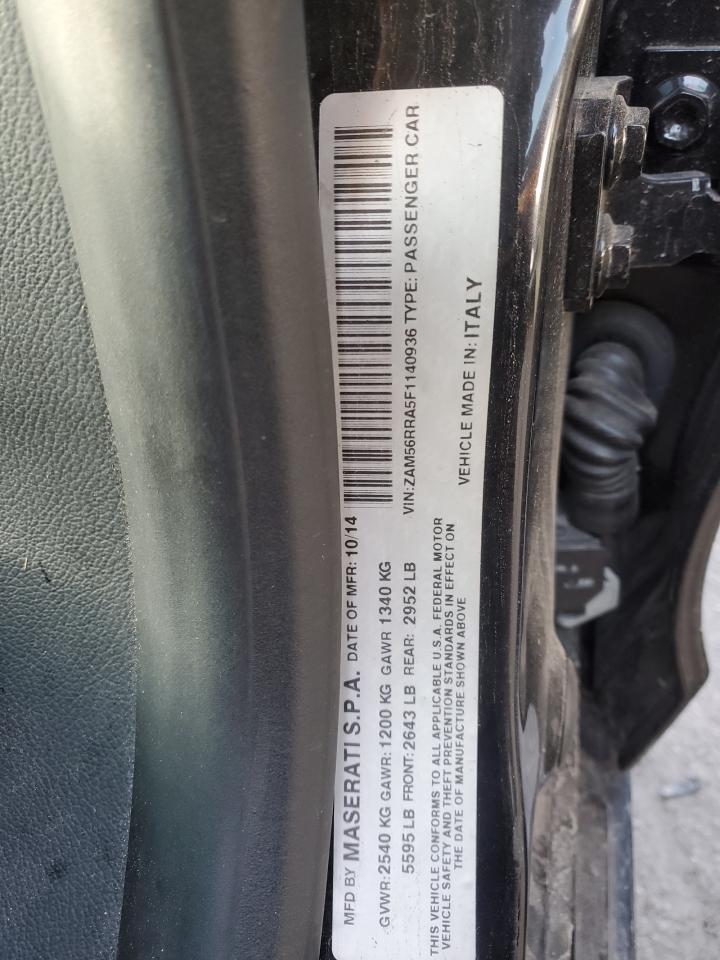 ZAM56RRA5F1140936 2015 Maserati Quattroporte S ZAM56RRA5F1140936 2015 Maserati Quattroporte S