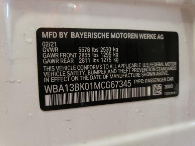 WBA13BK01MCG67345 2021 BMW M5, photo no. 12