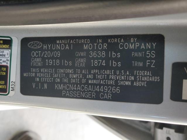 2010 Hyundai Accent Gls VIN: KMHCN4AC6AU449266 Lot: 38724724