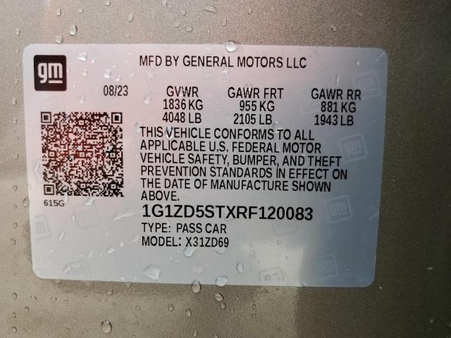 1G1ZD5STXRF120083 | 2024 CHEVROLET MALIBU LT