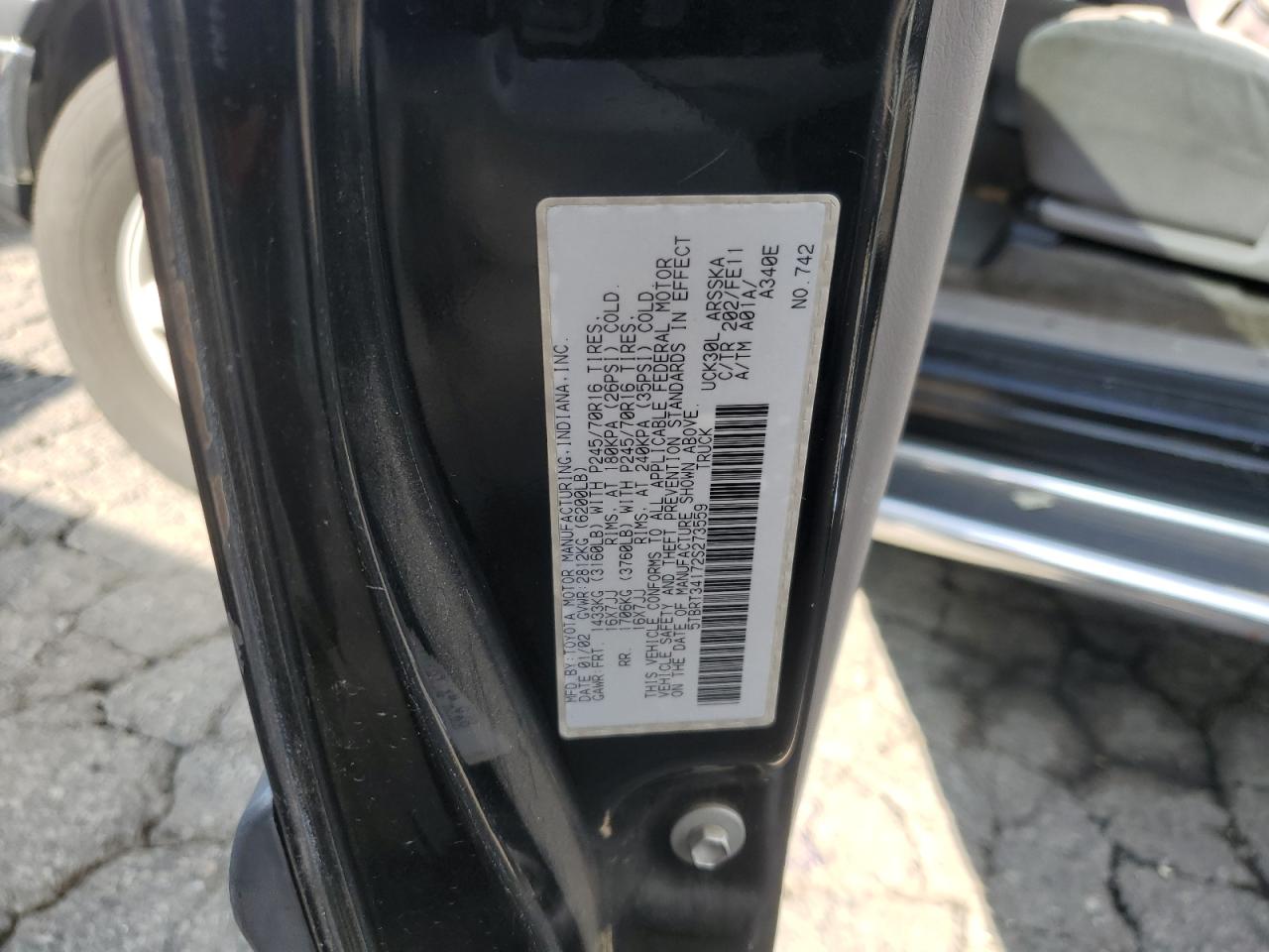 5TBRT34172S273559 2002 Toyota Tundra Access Cab