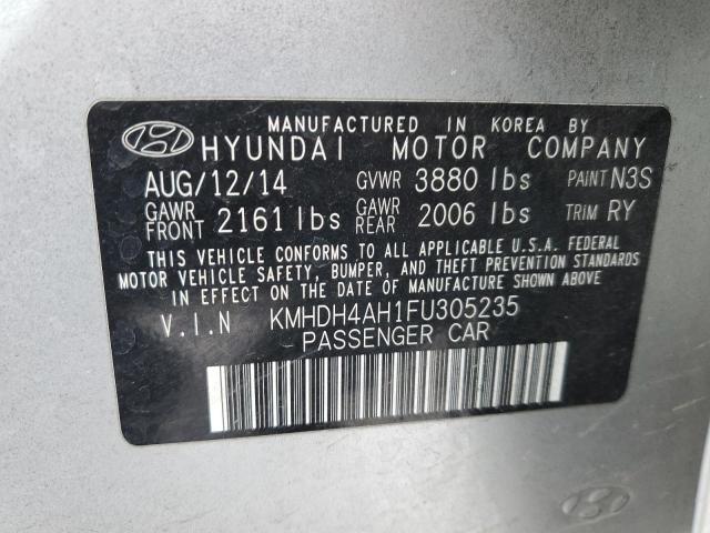 KMHDH4AH1FU305235 | 2015 HYUNDAI ELANTRA SE