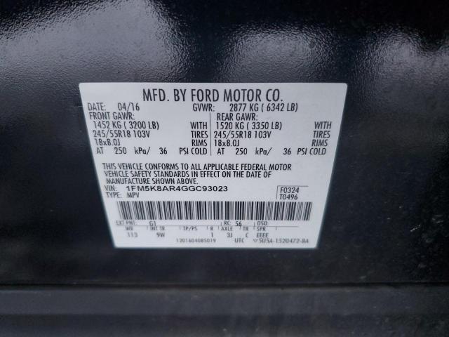2016 FORD EXPLORER P - 1FM5K8AR4GGC93023