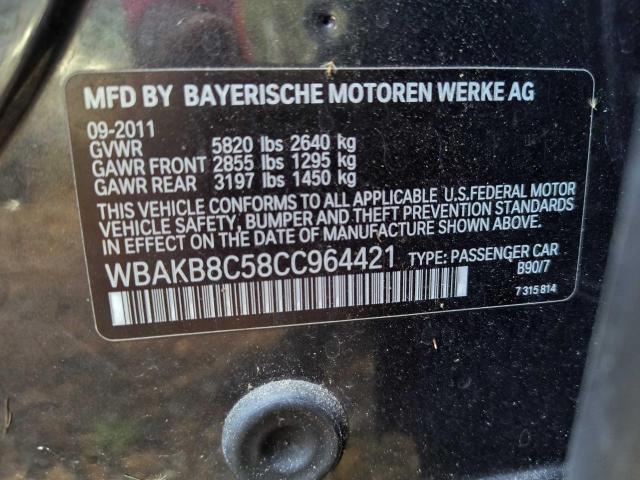 2012 BMW 750 Li VIN: WBAKB8C58CC964421 Lot: 38792124