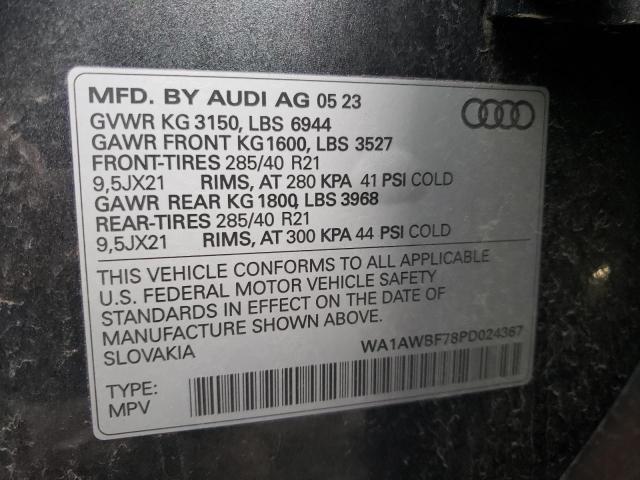 WA1AWBF78PD024367 2023 AUDI SQ7, photo no. 13