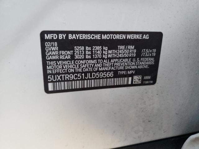 5UXTR9C51JLD59566 2018 BMW X3, photo no. 12