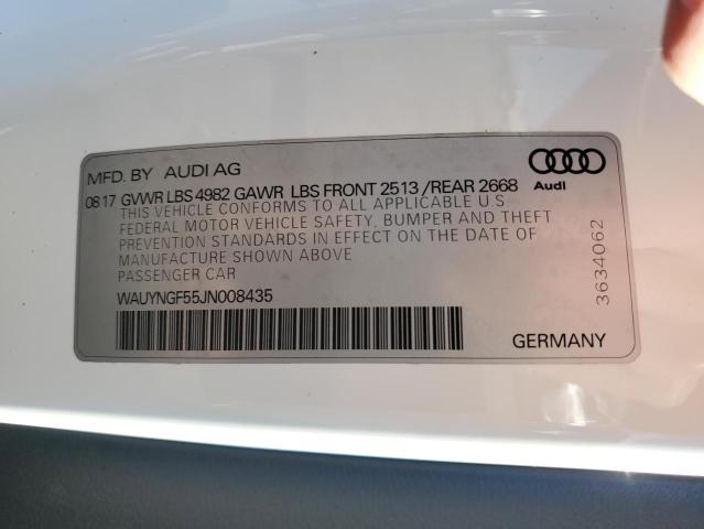 VIN WAUYNGF55JN008435 2018 AUDI A5 PREMIUM no.12