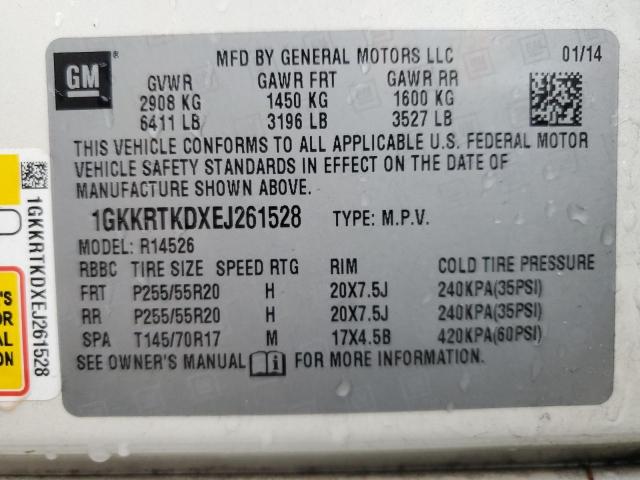 1GKKRTKDXEJ261528 | 2014 GMC ACADIA DEN