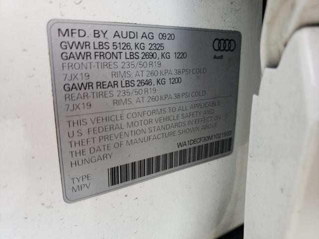 WA1DECF30M1021933 | 2021 AUDI Q3 PREMIUM