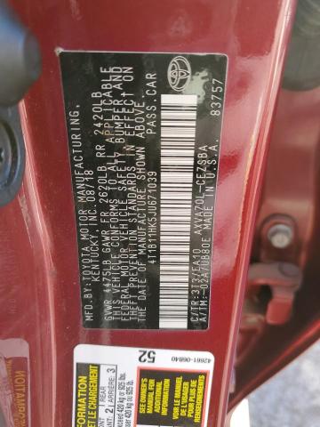 2018 TOYOTA CAMRY L 4T1B11HK5JU671039