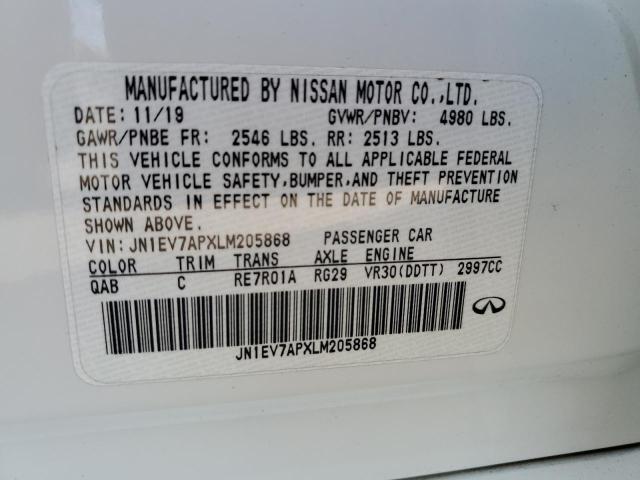 2020 INFINITI Q50 PURE - JN1EV7APXLM205868