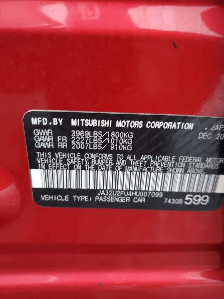 JA32U2FU4HU007099 2017 Mitsubishi Lancer Es