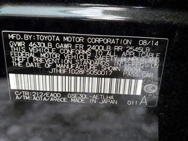 JTHBF1D28F5050017 | 2015 LEXUS IS 250